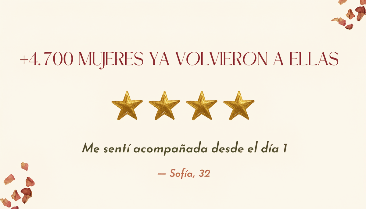 +4.700 mujeres ya volvieron a ellas - prueba social Volver a Vos
